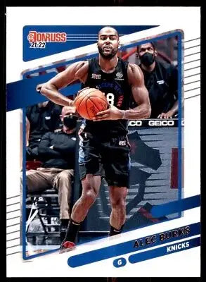 Alec Burks basketball card from 2021-22 Panini Donruss New York Knicks #92