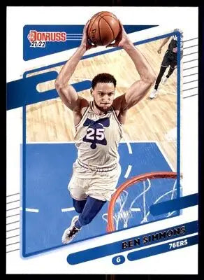 Ben Simmons basketball card from 2021-22 Panini Donruss Philadelphia 76ers #5