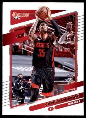 Christian Wood basketball card from 2021-22 Panini Donruss, Houston Rockets #69