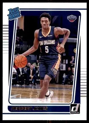 Basketball trading card of Herbert Jones from 2021-22 Panini Donruss New Orleans Pelicans