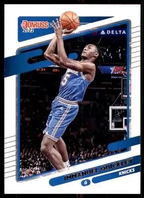 Immanuel Quickley basketball card from 2021-22 Panini Donruss New York Knicks #6