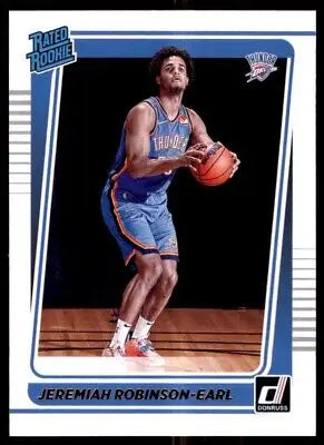 Jeremiah Robinson-Earl basketball card from 2021-22 Panini Donruss, Oklahoma City Thunder