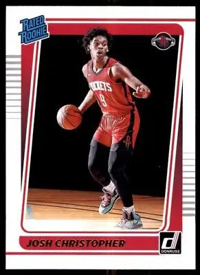 Josh Christopher basketball card from 2021-22 Panini Donruss for Houston Rockets