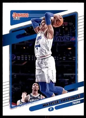 Matisse Thybulle basketball card from 2021-22 Panini Donruss, Philadelphia 76ers #174