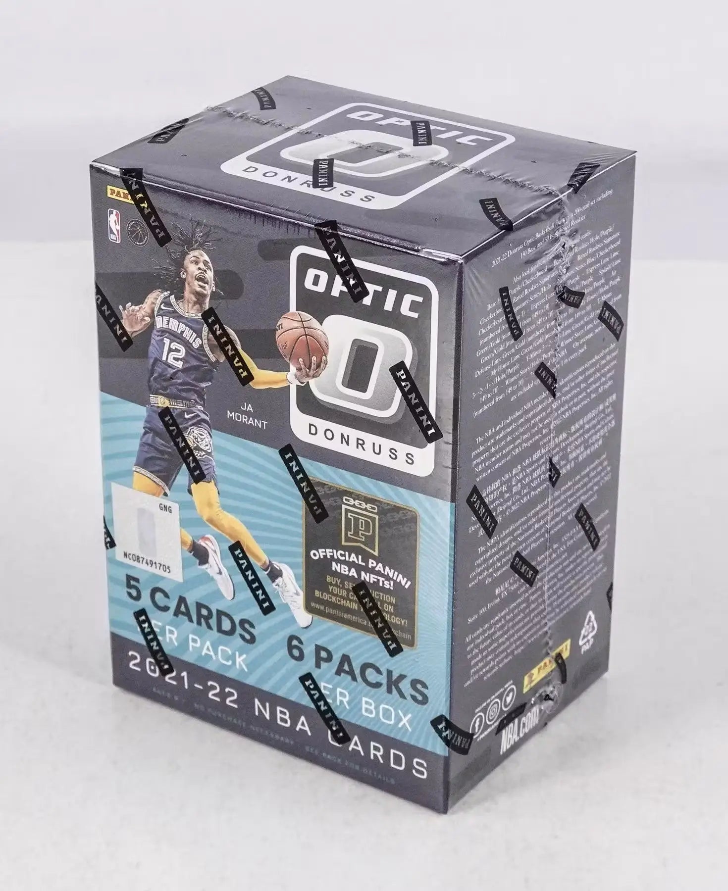 Box of 2021-22 Panini Donruss Optic Basketball with 6 packs for collectors and fans