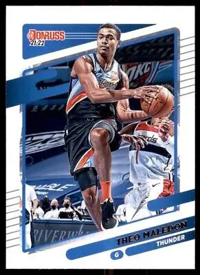 Theo Maledon Oklahoma City Thunder #47 2021-22 Panini Donruss basketball trading card