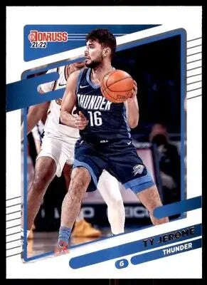 Ty Jerome basketball card from 2021-22 Panini Donruss Oklahoma City Thunder #117