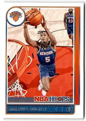 Basketball trading card 2021-22 Panini Hoops Immanuel Quickley original gloss Knicks