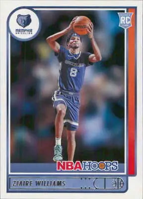 Ziaire Williams basketball card from 2021-22 Panini Hoops with original gloss finish