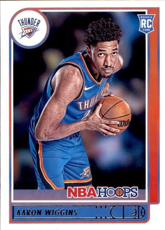 Aaron Wiggins rookie basketball card from 2021-22 Panini Hoops Oklahoma City Thunder