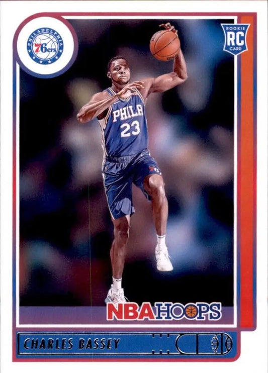 2021-22 Panini Hoops Charles Bassey Rookie card for Philadelphia 76ers collectible