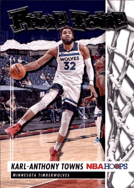 Karl-Anthony Towns 2021-22 Panini Hoops Prime Twine Basketball Card for Minnesota Timberwolves