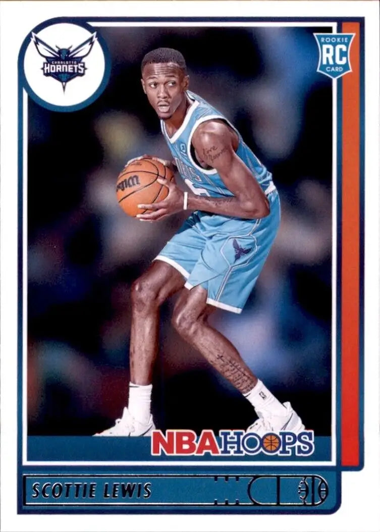 Scottie Lewis rookie card from 2021-22 Panini Hoops Charlotte Hornets #209