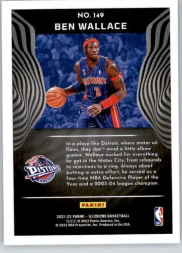 Ben Wallace basketball card from 2021-22 Panini Illusions with original gloss finish