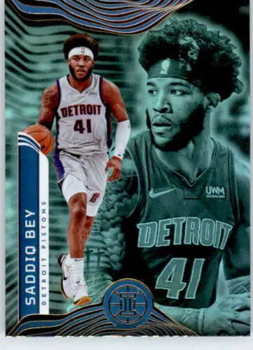 2021-22 Panini Illusions #44 Saddiq Bey basketball card with original gloss finish