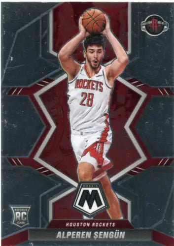 2021-22 Panini Mosaic Alperen Sengun Rookie Houston Rockets Card in NM-MT condition