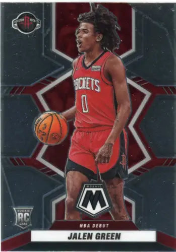 Jalen Green 2021-22 Panini Mosaic Rookie Card Houston Rockets NM-MT