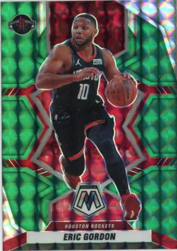 Eric Gordon 2021-22 Panini Mosaic Green #107 Houston Rockets Basketball Card