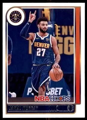 Jamal Murray basketball card from 2021-22 Panini NBA Hoops Denver Nuggets set