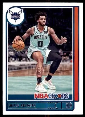 Miles Bridges basketball card from 2021-22 Panini NBA Hoops Charlotte Hornets #190