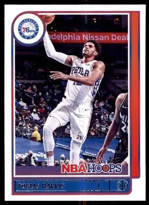 Tobias Harris basketball card from 2021-22 Panini NBA Hoops Philadelphia 76ers #7