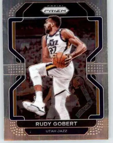 Rudy Gobert basketball card from 2021-22 Panini Prizm in original gloss condition