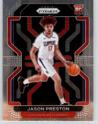 Jason Preston basketball card from 2021-22 Panini Prizm with original gloss finish