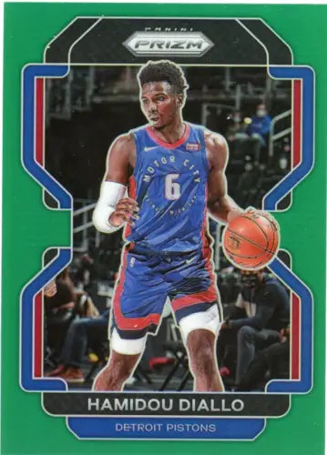 Hamidou Diallo 2021-22 Panini Prizm Green basketball card from Detroit Pistons