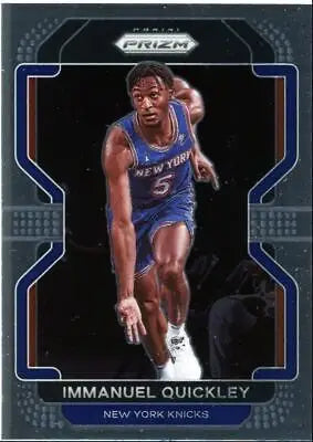 Immanuel Quickley basketball card from 2021-22 Panini Prizm New York Knicks #129