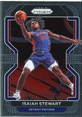 Panini Prizm Isaiah Stewart Detroit Pistons Basketball Trading Card #158 centered display