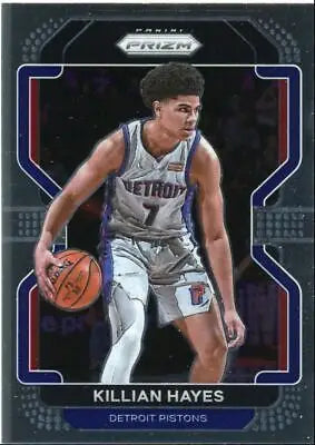 Kilian Hayes basketball card from 2021-22 Panini Prizm Detroit Pistons collection