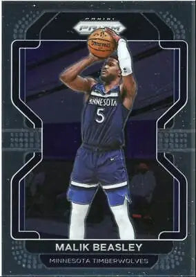 Malik Beasley basketball card from 2021-22 Panini Prizm Minnesota Timberwolves #98