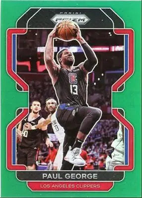 Basketball card of Paul George from 2021-22 Panini Prizm, Los Angeles Clippers #220