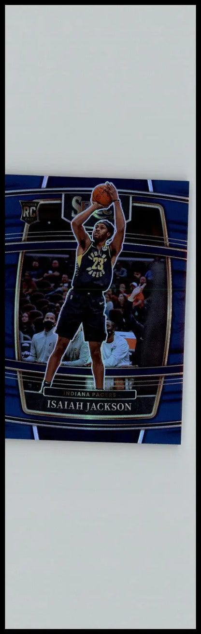 Isaiah Jackson Blue basketball card from 2021-22 Panini Select Indiana Pacers