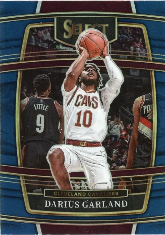 Darius Garland Blue Prizm basketball card from 2021-22 Panini Select collection