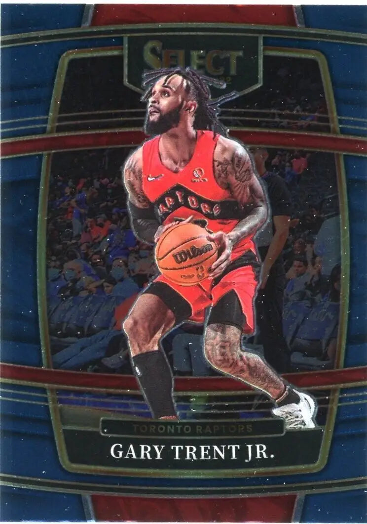 Panini Select Gary Trent Jr Toronto Raptors Basketball Card NBA #25 Displayed