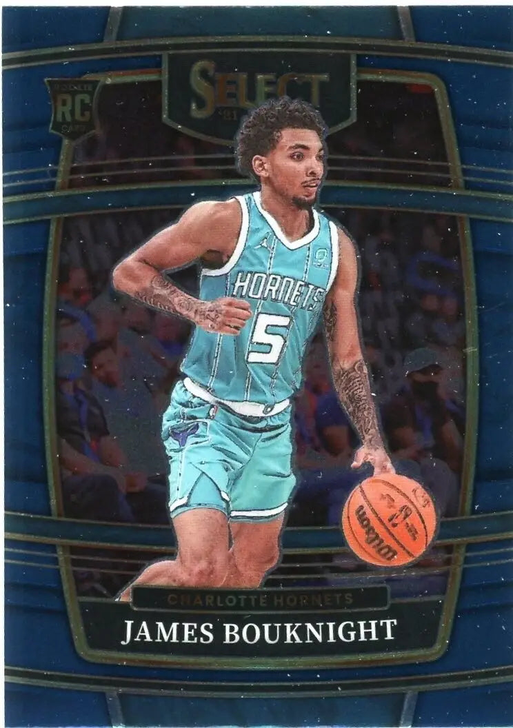 James Bouknight Rookie card from 2021-22 Panini Select Charlotte Hornets NBA collection