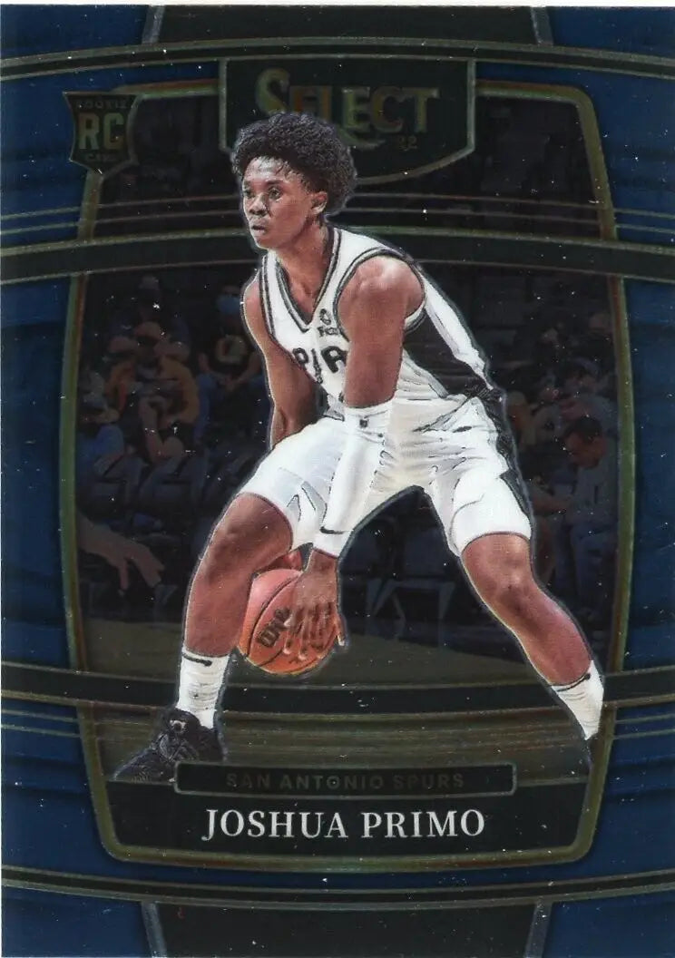 Joshua Primo Rookie card from 2021-22 Panini Select San Antonio Spurs NBA #68