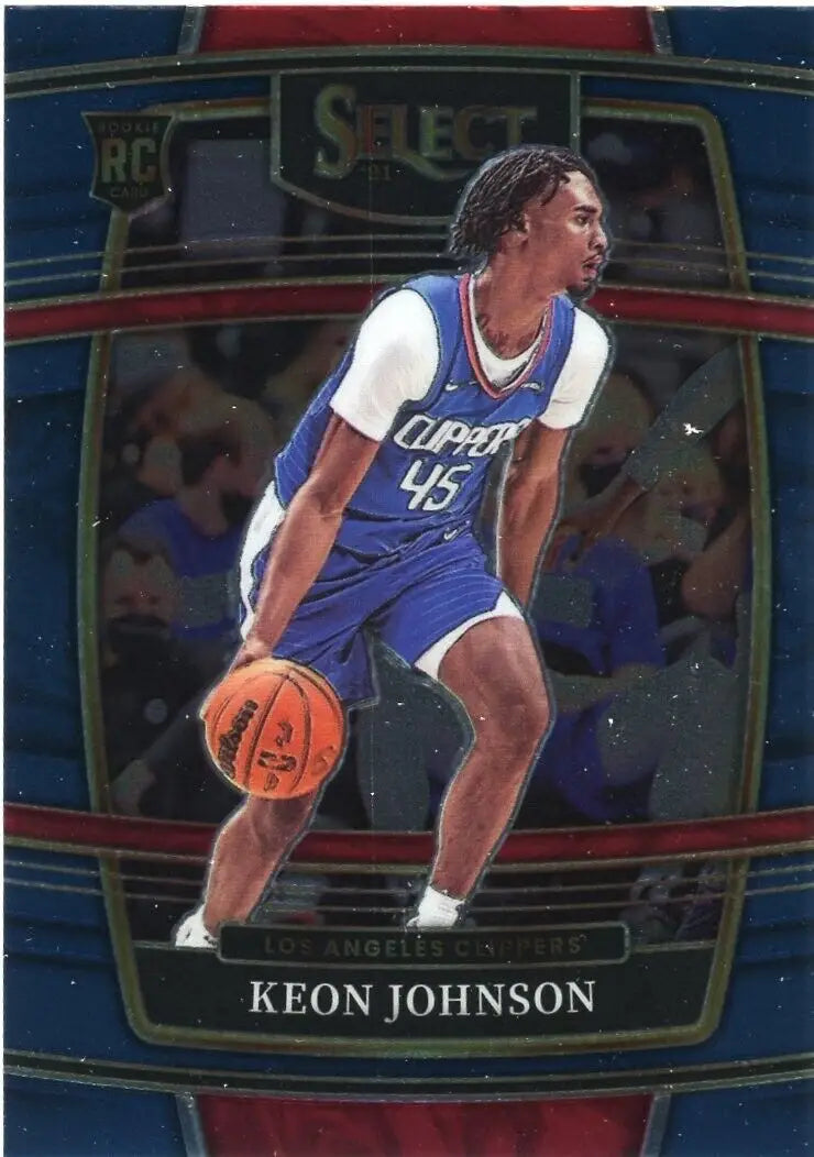 2021-22 Panini Select Keon Johnson Rookie Los Angeles Clippers Basketball Card