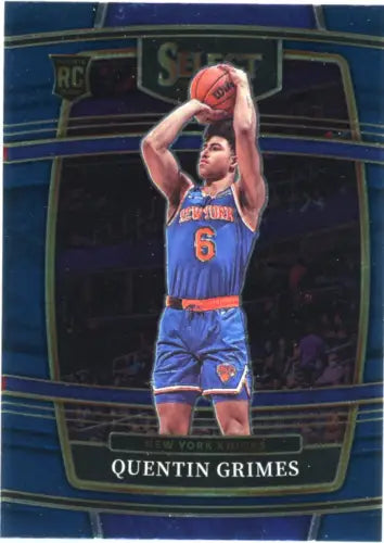 2021-22 Select Blue Quentin Grimes Rookie New York Knicks Basketball Card NM-MT