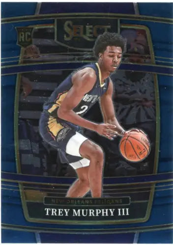 Trey Murphy III Rookie New Orleans Pelicans Select Blue basketball card 2021-22