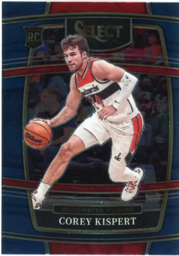 Corey Kispert 2021-22 Select Blue Rookie Basketball Card for Washington Wizards