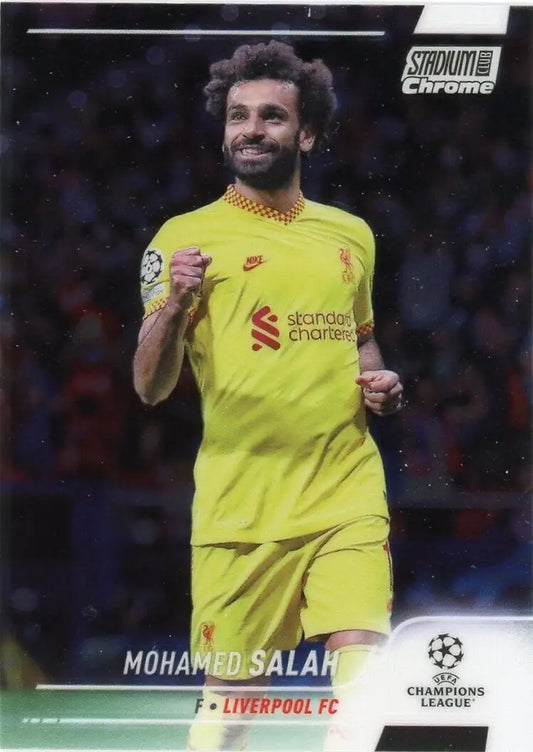 Mohamed Salah Liverpool FC Stadium Club Chrome Champions League soccer card