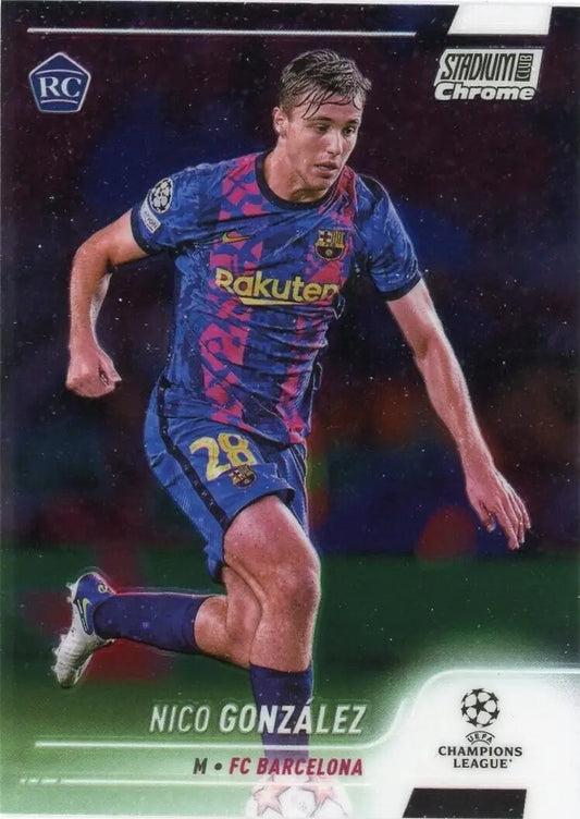 Nico Gonzalez Rookie Soccer Card from 2021-22 Stadium Club Chrome Champions League