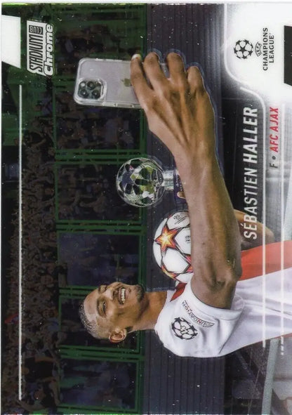 Sébastien Haller soccer card from 2021-22 Stadium Club Chrome AFC Ajax Soccer collection