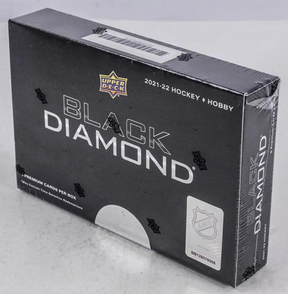 2021-22 Upper Deck Black Diamond Hockey Hobby Box featuring diamond relics and exquisite collection