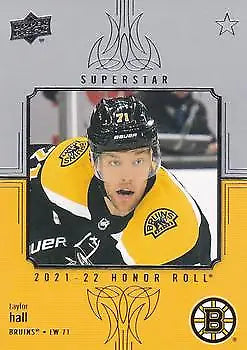 Taylor Hall 2021-22 Upper Deck Honor Roll #HR93 Boston Bruins NHL Hockey Card NM-MT