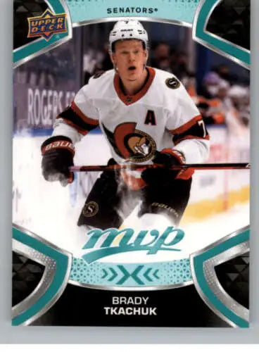 Brady Tkachuk hockey card 2021-22 Upper Deck MVP original gloss NM-MT Senators