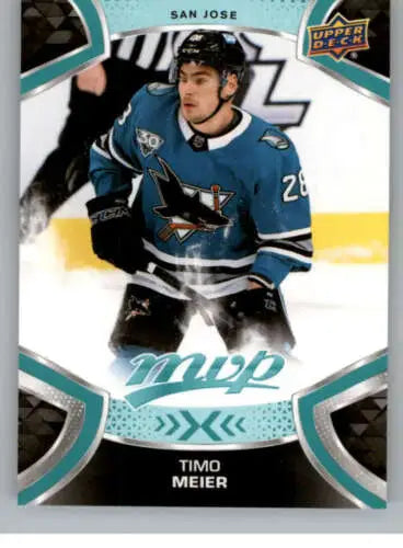 Timo Meier hockey card 2021-22 Upper Deck MVP NM-MT original gloss Sharks ID:39413