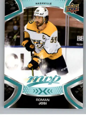 Roman Josi hockey card from 2021-22 Upper Deck MVP with original gloss, NM-MT condition